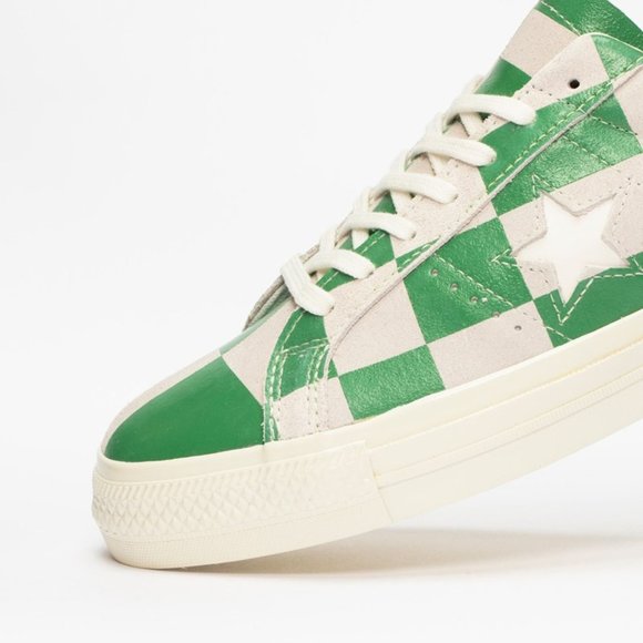 NIB Converse One Star Blocked CxC WHITE/Medium Green/WHITE US Mens 11/11.5/13 - Picture 1 of 10